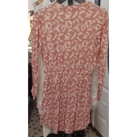 Pumpkin Patch Girls Dusty Rose Pink Printed Shirt Dress Size 9 NEW W/Tags Cute! - Picture 4 of 10